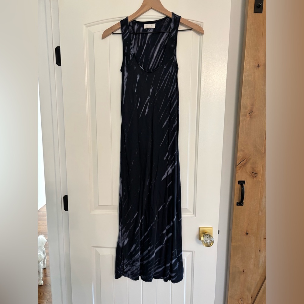 Blue Tie dye maxi dress.